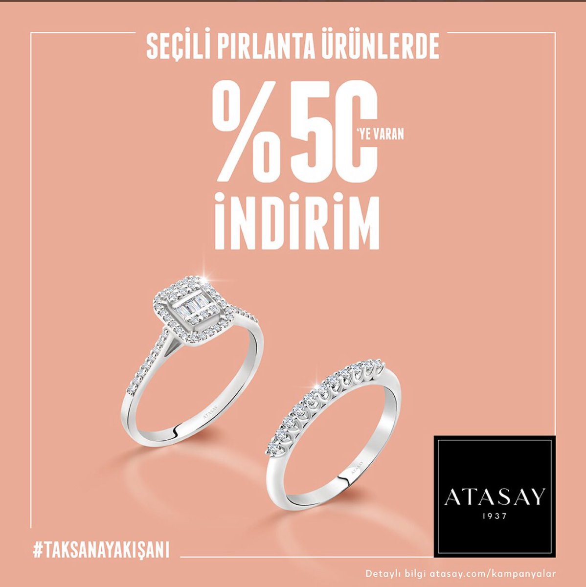 Atasay da tüm pırlanta ürünlerinde %50 indirim var. Bekleriz💍💎 #Atasay #Üsküdar #Nevçarşıavm #Pırlanta #Diamond #ramazan #sahur #kızkulesi