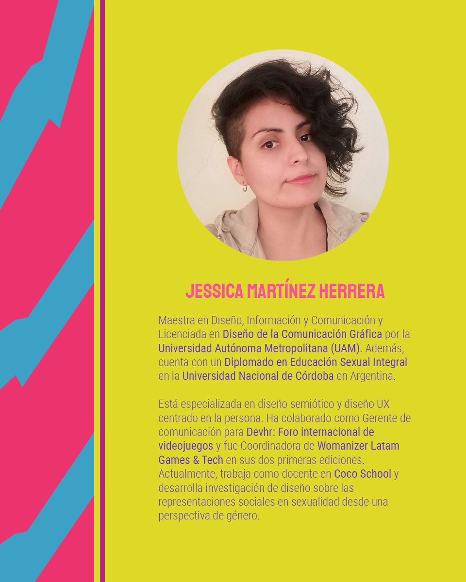 ConceptoContexo's tweet photo. Como ponente invitada tenemos a Jessica Martínez. Próximamente, les daremos más información respecto a su participación y al evento en general. Mientras tanto, te invitamos a conocer más de su trabajo, así como de los espacios en los que ha colaborado: @WomenizeL y @devhrmx https://t.co/n6dk5MgQU8