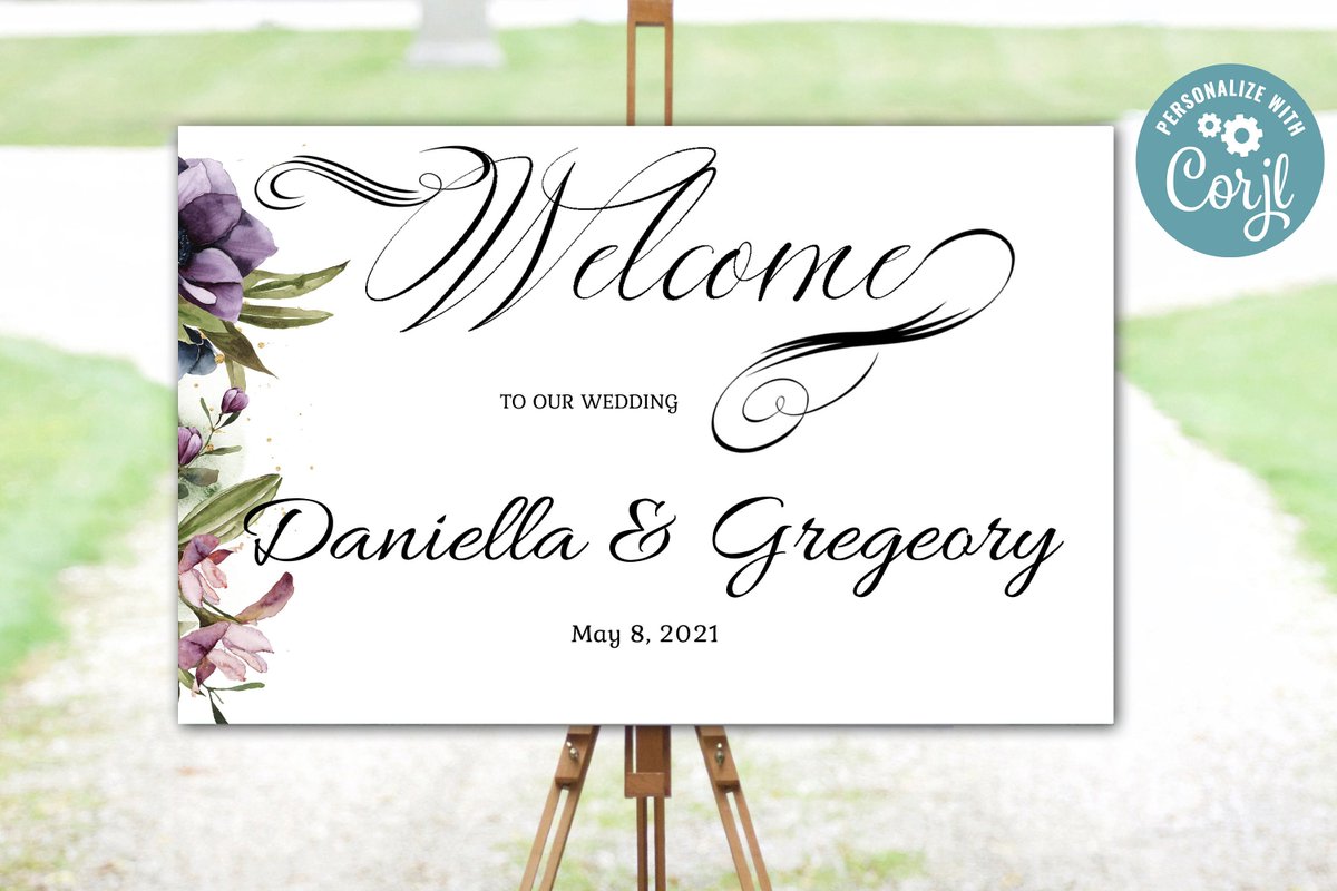 Excited to share the latest addition to my #etsy shop: Floral watercolor Wedding Welcome Sign, Front entrance sign etsy.me/409BP4W #weddingsigns #weddingwelcomesign #welcomesign #entrywaysign #digitalinvitations #largewedding #diytemplate #floralweddingsign #di