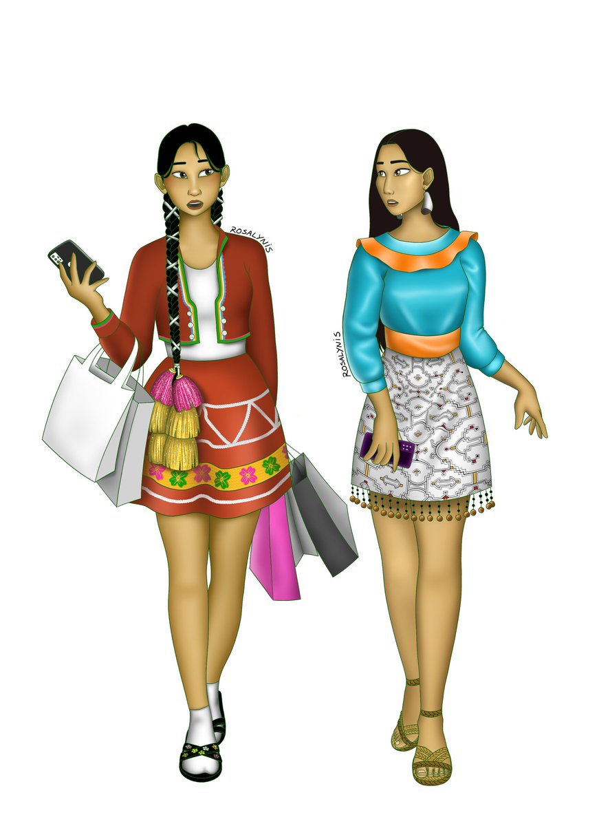 Finally, the drawing I've been procrastinating on is finished. Two girls from the Andean and Amazonian culture of Peru walking and talking
#Peru #digitalart #culture #INDIGENOUS #shipibo #Andes https://t.co/UwGjstZafb
