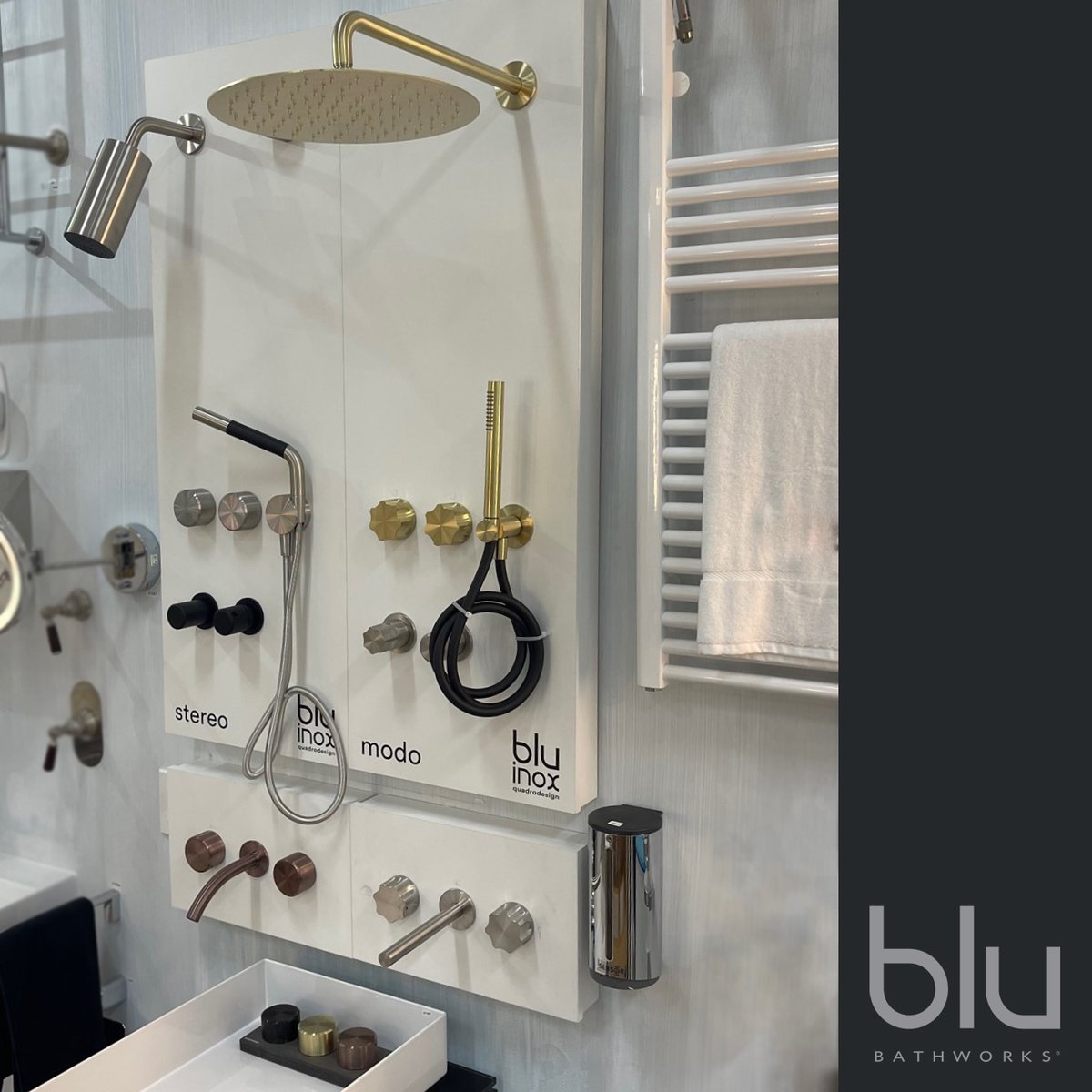 BluBathworks's tweet photo. We love this INOX tapware display at Designer's Plumbing & Hardware featuring our sought-after angular hand shower. If you're in the Miami area visit their Coral Gables showroom for personal & attentive service: https://t.co/6AOwqqxSZv
#ModernBath #ModernTapware #InteriorDesign https://t.co/gW8eiyCw0t