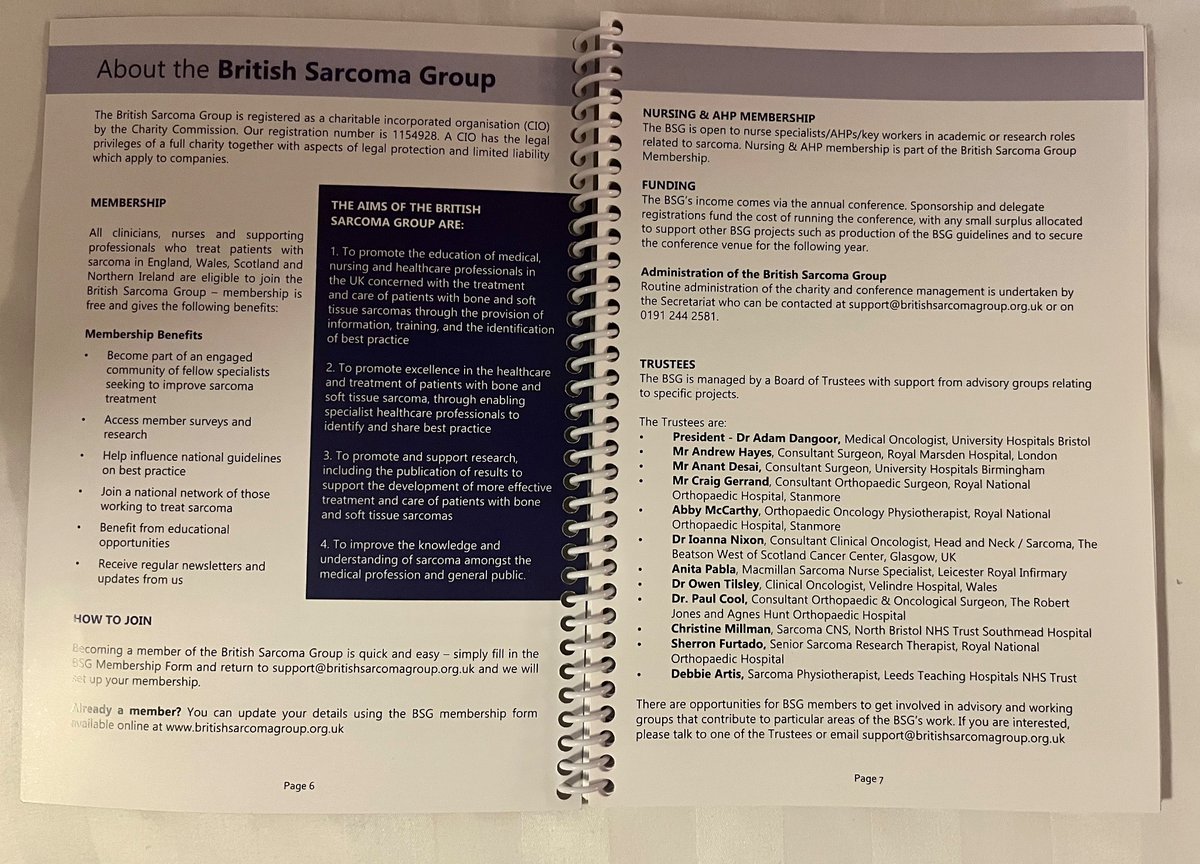 Interested in becoming a British Sarcoma Group Trustee? 

Please get in touch. 

<a href="/TheBSG_UK/">British Sarcoma Group</a> 
<a href="/DrAdamDangoor/">Adam Dangoor</a> <a href="/Abbythephysio/">Abby McCarthy</a> 
<a href="/sherron_furtado/">Dr. Sherron Furtado</a> 
<a href="/Ioanna_Nixon/">Ioanna Nixon</a>
