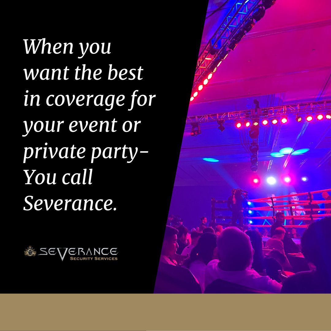 Trust Severance.
FL LIC : B1700277 
(239) 834-5336
doc@severancesecurity.us 
#severance #security #gulfcoast #miami #westpalmbeach #florida #executiveprotection #protection #vip #eventsecurity #estatesecurity