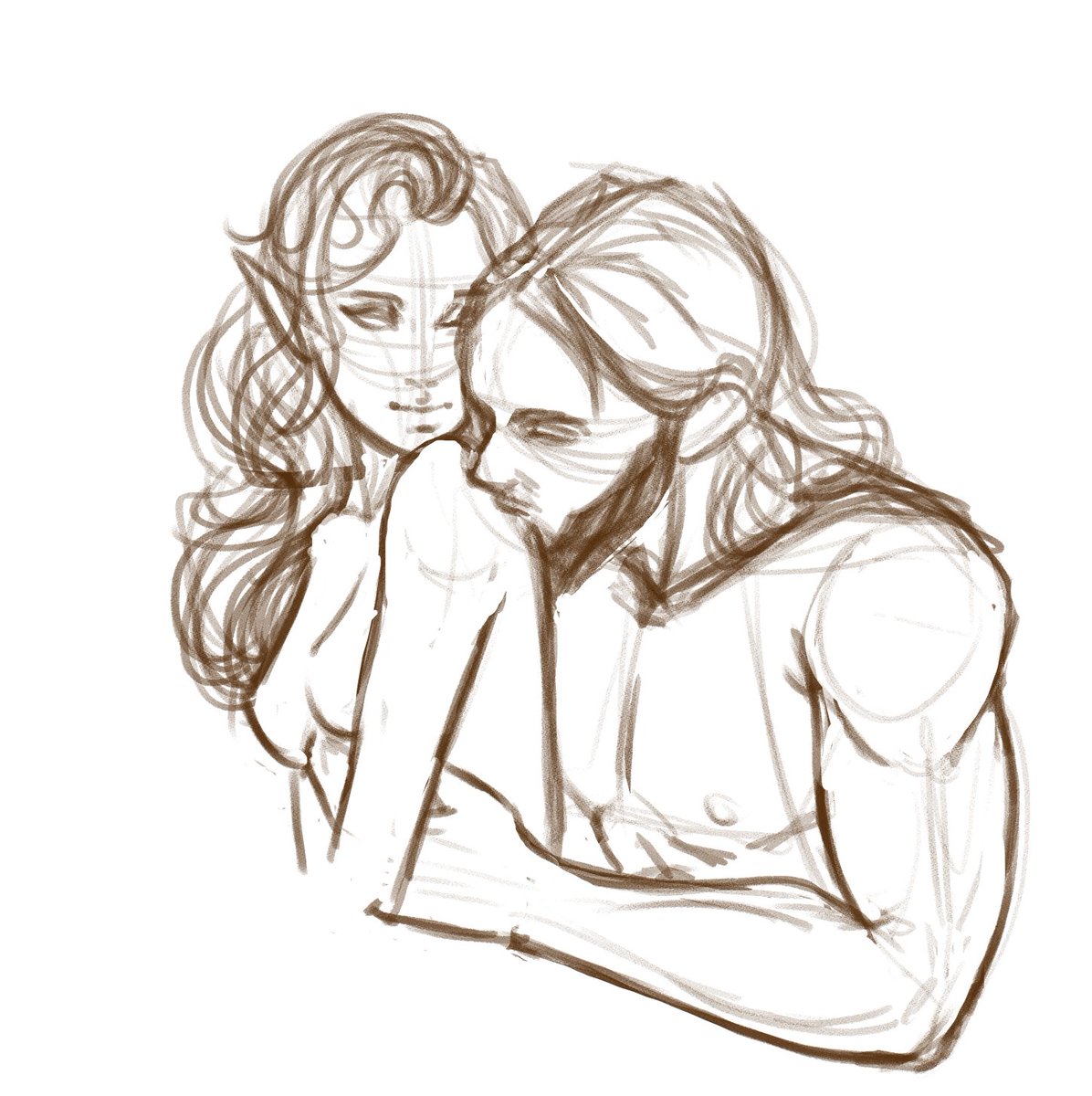 tinymudge's tweet photo. So I played DoS2, and naturally, I had to ship my elf OC with Ifan. And doodle them. Being in love and stuff. 🥺 https://t.co/SHuPaEKnny
