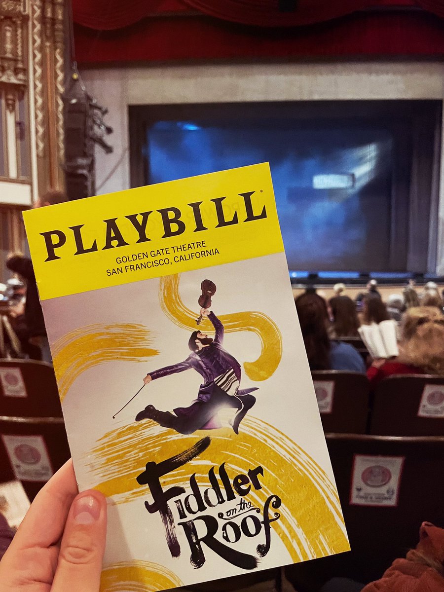 atgsanfrancisco's tweet photo. L’chaim to Opening Night of @FiddlerBroadway! 🎻
Join us at the Golden Gate Theatre through this Sunday!
#FiddlerSF | https://t.co/QmOtEr5Vaj https://t.co/4p0EFr6IA6