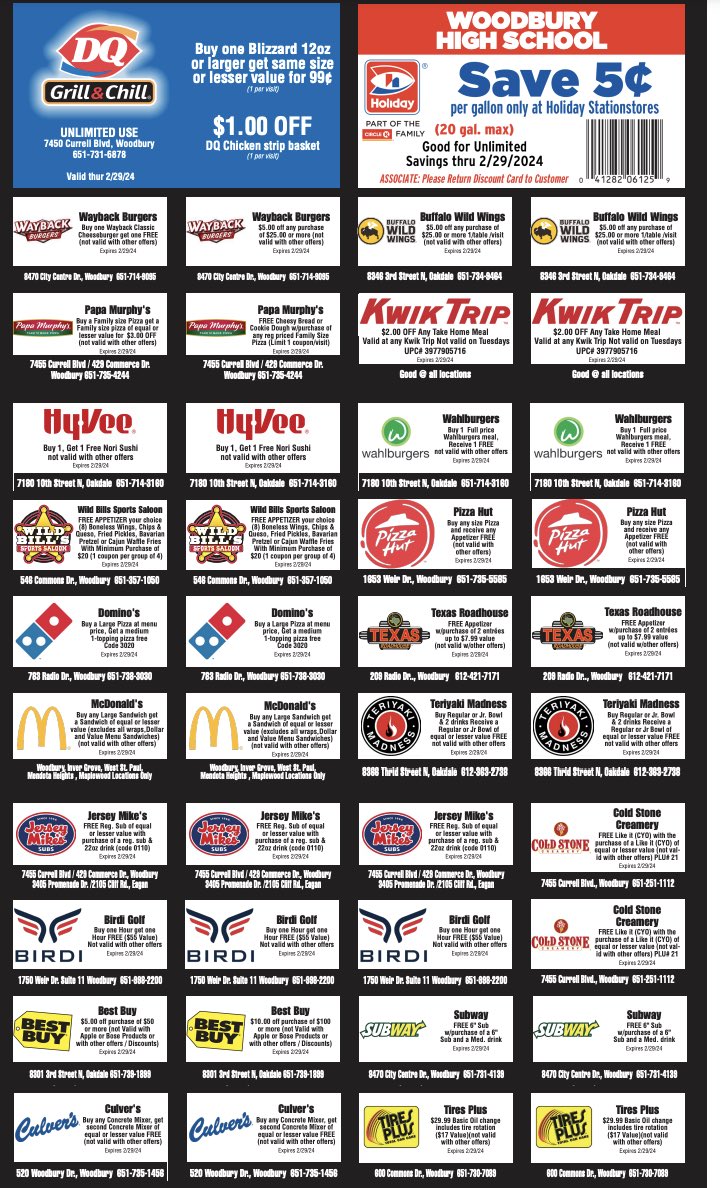 Royal Nation! This card will pay for itself and save you hundreds of dollars over the year. Unlimited BOGO DQ Blizzards, unlimited gas savings, free hours at Birdi Golf, and much more! Sale ends April 1st. Contact a baseball player or DM to get yours now! 💰 #Royals