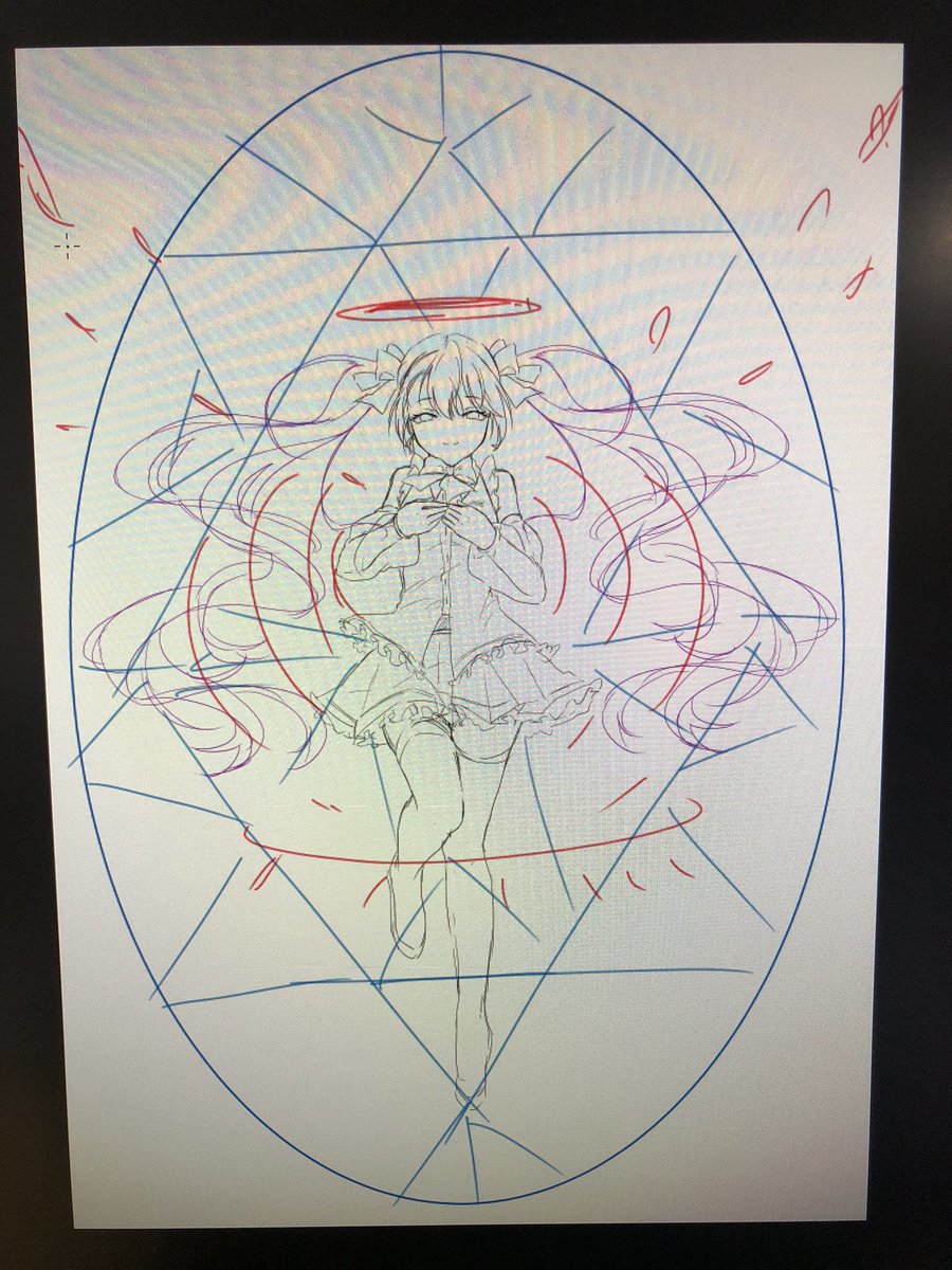 アップか引きかどっちで描くか迷ってる 