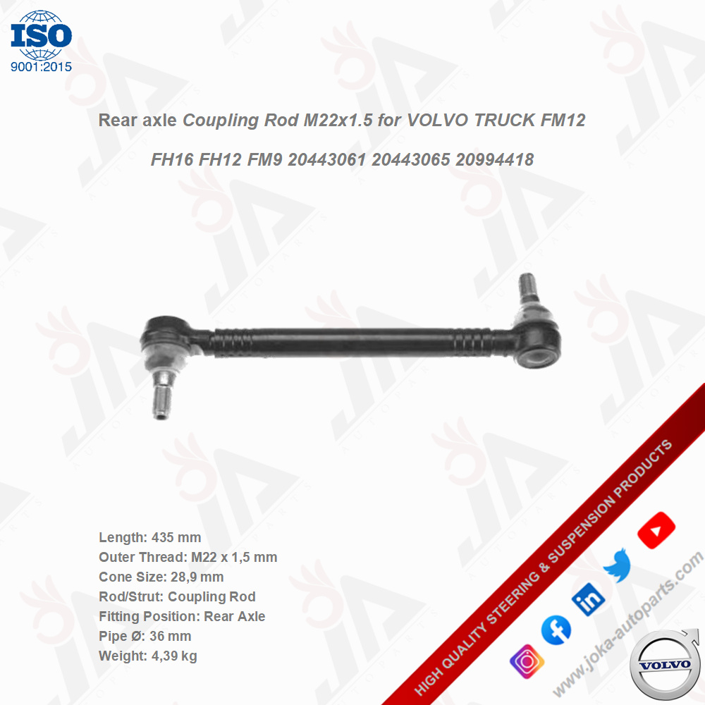 Joka_autoparts's tweet photo. Rear axle Coupling Rod M22x1.5 for VOLVO TRUCK FM12 FH16 FH12 FM9 20443061 20443065 20994418
#mantruck #truck #volvo #trucking #trucklife #ford #truckdriver #scaniatrucks #volvotrucks #transport #mercedes #daf #liftedtrucks #offroad #dodge #couplingrod #guiderod #pushrod https://t.co/bhV49lqSoW