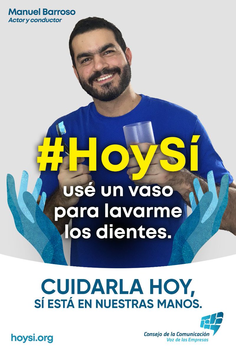 ConsejoCC's tweet photo. Por medio de esta campaña, que hemos llamado: “#HoySí”, buscaremos generar empatía y una gran motivación personal en la población de la Ciudad de México para contribuir al cuidado del agua. Ing. José Carlos Azcárraga. Pdte. del Consejo de la comunicación. https://t.co/2ECK1ff3lw