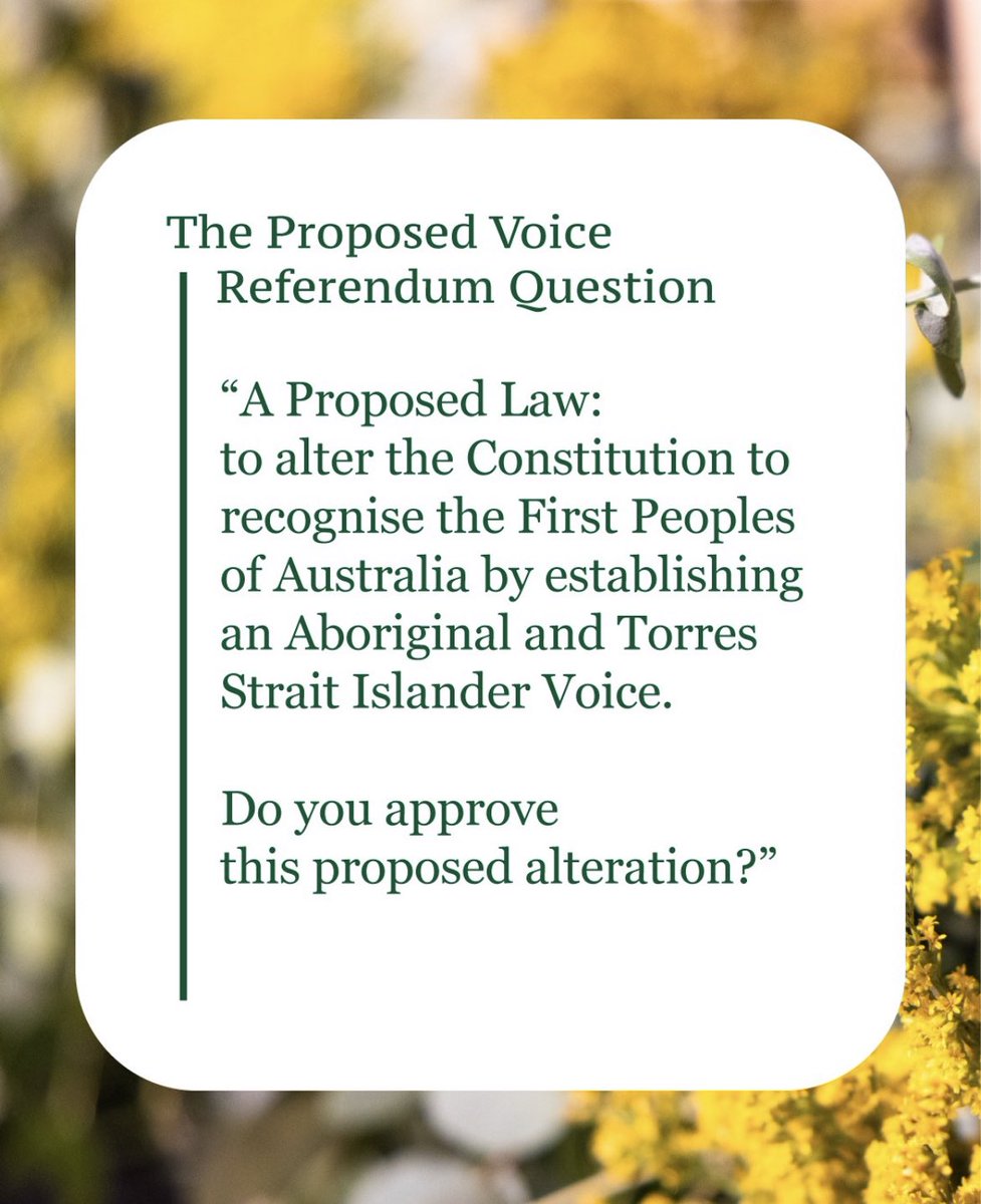 Today we have released the proposed wording for the referendum on an Aboriginal and Torres Strait Islander Voice to Parliament.

It is a simple question but a momentous step.

Let’s seize this opportunity for Australia.

Thank you to all who have worked so hard to get us here.