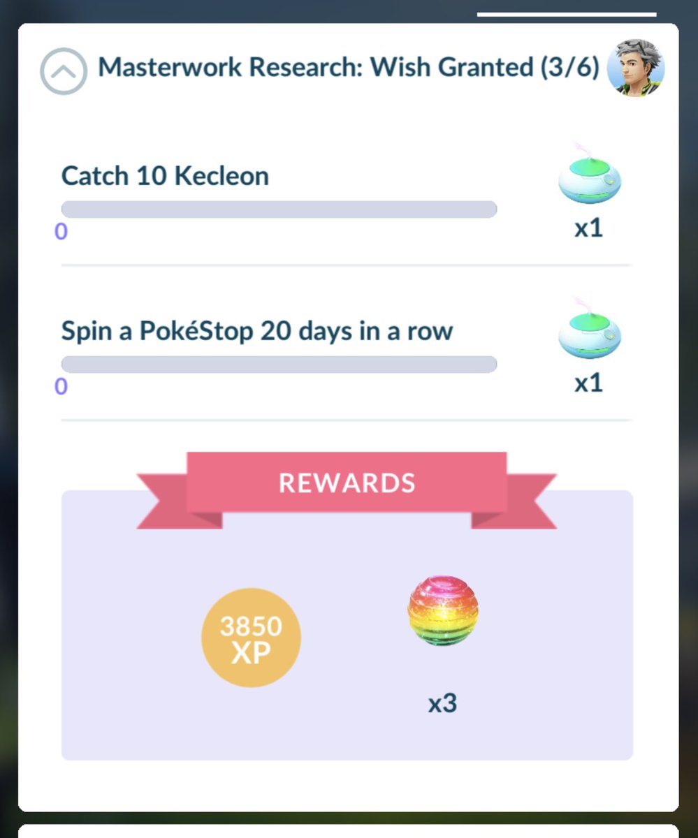 iRiTweets's tweet image. The Pokemon Go Masterwork Research: Wish Granted challenge is the longest ever... 😅 Another 20-day task
#PokemonGo #MasterworkResearch