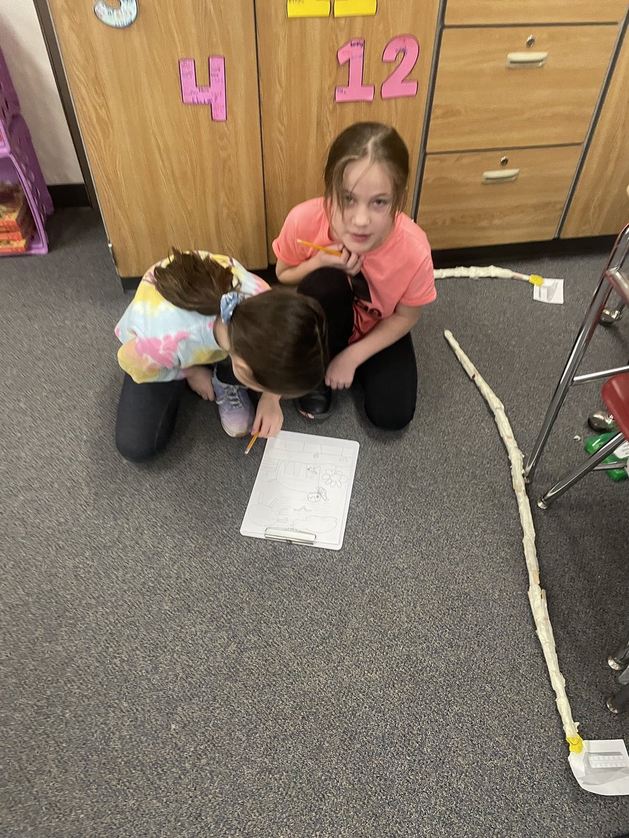 MrsJ_3rdGrade's tweet photo. Some awesome Silent Artists! This time they tried to draw an elephant in a park… one shape at a time, switching back and forth, and not talking! https://t.co/foo8xLEue8