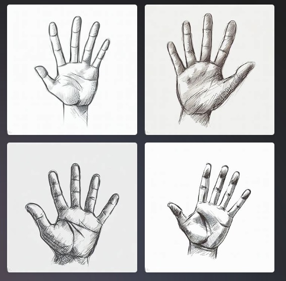 [Bing]ちなみにコレは手を描かせたものですが、バランスがやっぱ微妙な感じになっている。ちなみに「指は5本です」ってちゃんと指示しないと打率が半減する 