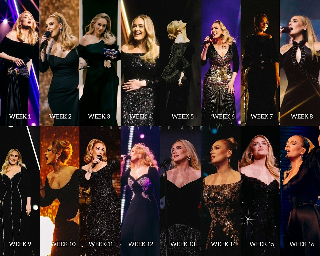 Post to appreciate the incredible outfits that Adele gave us at the residence 🖤.

(Still missing one more outfit)