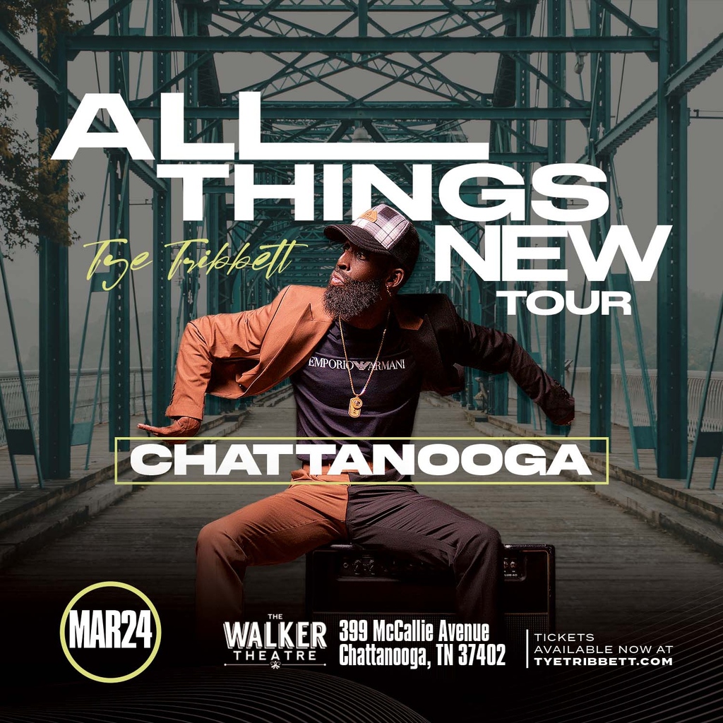 TyeTribbett's tweet photo. CHATTANOOGA - this Friday the #allthingsnewtour is coming your way and we’ve got VERY LIMITED tickets left. So if you want to join us, you better get your tickets NOW 🕺🏿🔥🙌🏿

Tickets here https://t.co/cjS3TT5Bwm https://t.co/lniLGwdQzx