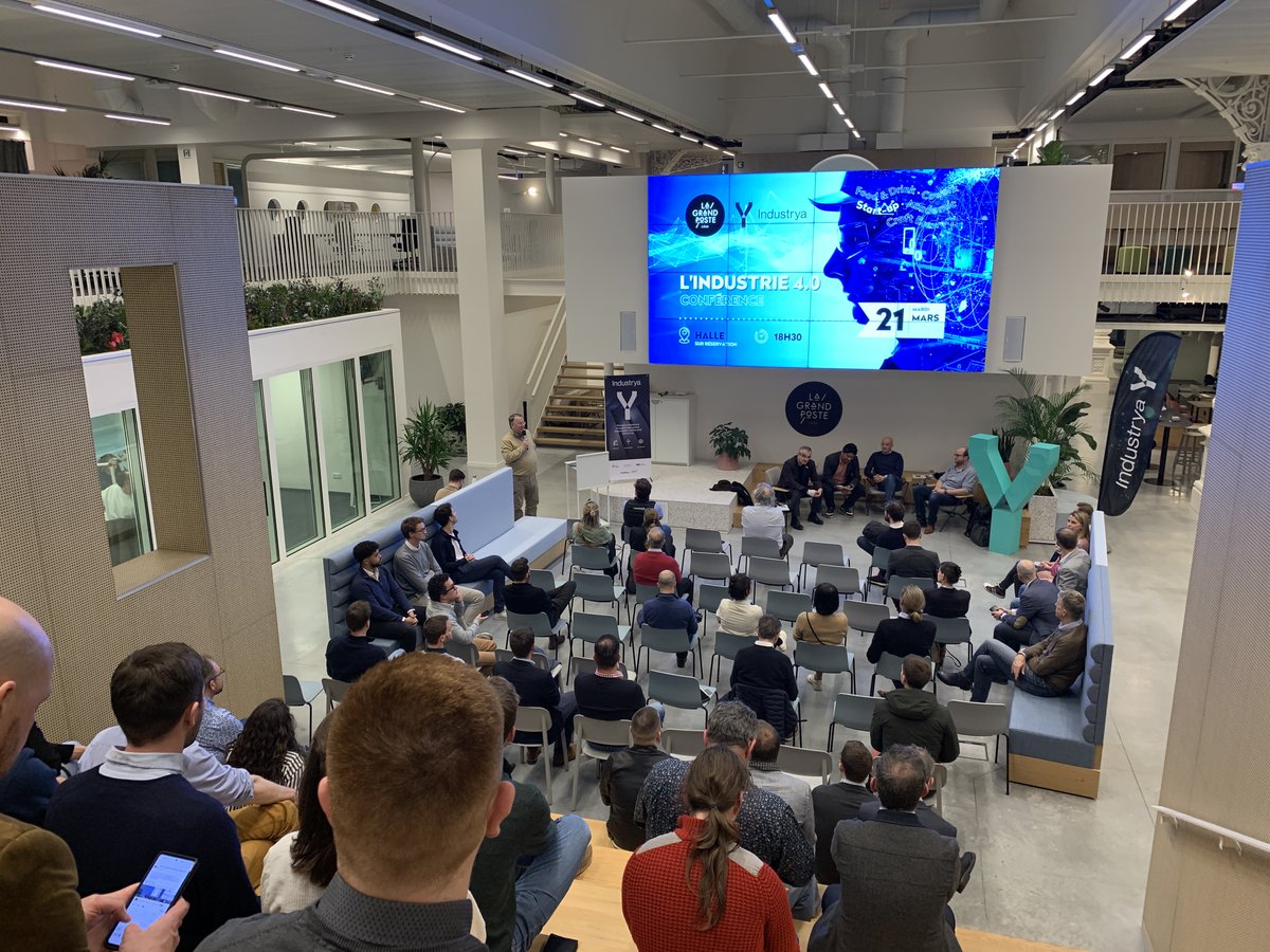 Industryabe's tweet photo. Throwback to our first conference at @lagrandposte  (Liège) last Tuesday. We talked about #Industry 4.0 through a panel of #entrepreneurs and #startups, such as #GetYourWay, #Qviro and #Ewattch

🗓️Next editions: #Hydrogen (June 6) &amp; #Recycling (October 11). https://t.co/c9kutHDZVX