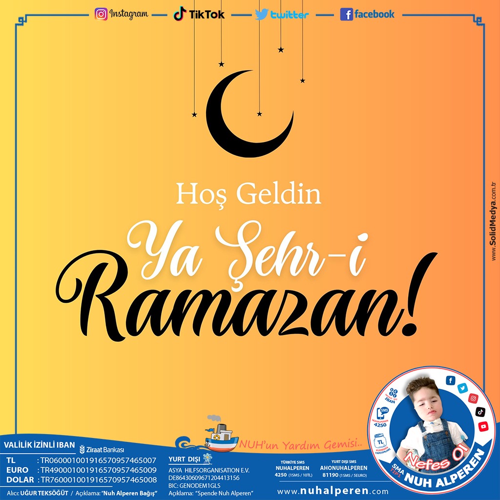 Hayırlı Ramazanlar Sevgili Ailemiz.. Bu Ramazanda FİTRE ve ZEKÂTlarınızla Alperen Hayat bulsun diyerek talibiz.Lütfen tweetimizi paylaşıp paylaştırın Alperenin çıkmayan sesine ses olun🙏 
#Ramadan #Ramazan #sahur #Survivor #Pakistan #رمضان_المبارك #Secim2023 #3nisandayuzyuze