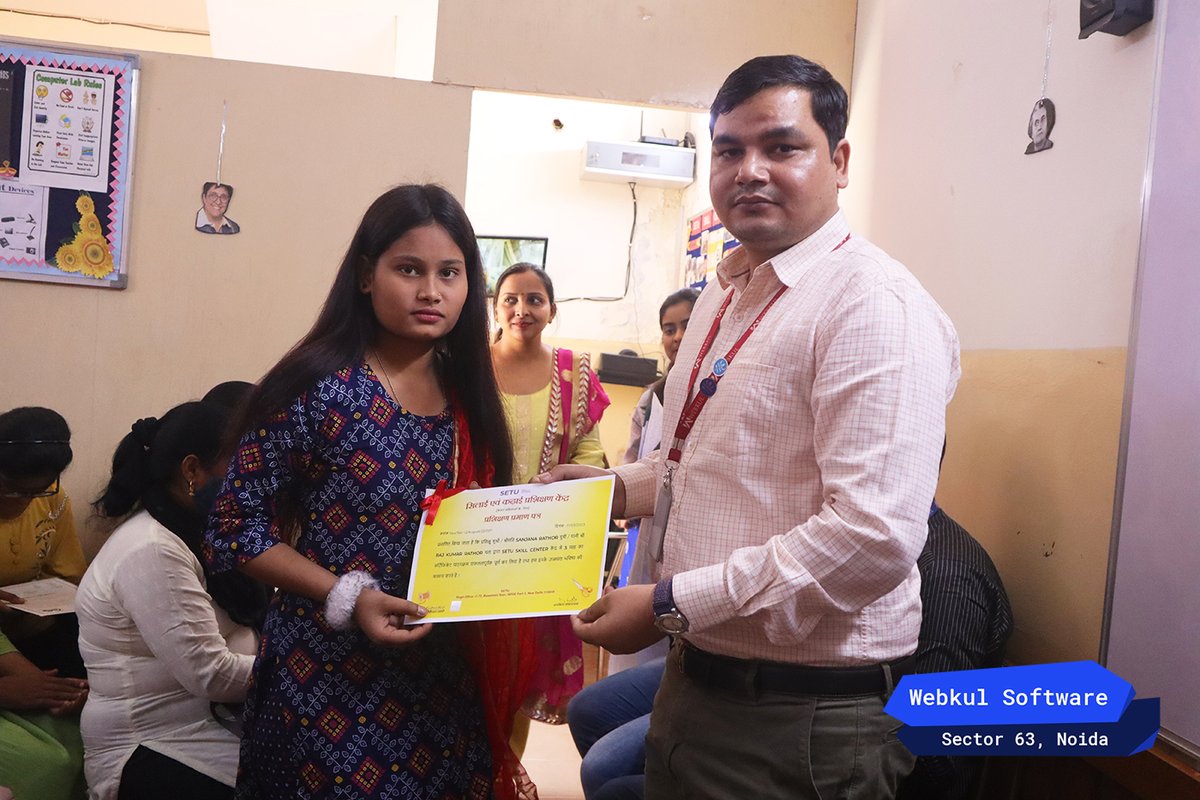 webkul's tweet photo. Celebrating education and empowerment! Webkul team visits Setu Foundation for their convocation event, distributing certificates as part of our CSR activity.
#WebkulCSR #SetuFoundation #ConvocationEvent #Webkul #lifeatwebkul https://t.co/rv1Af62KRC