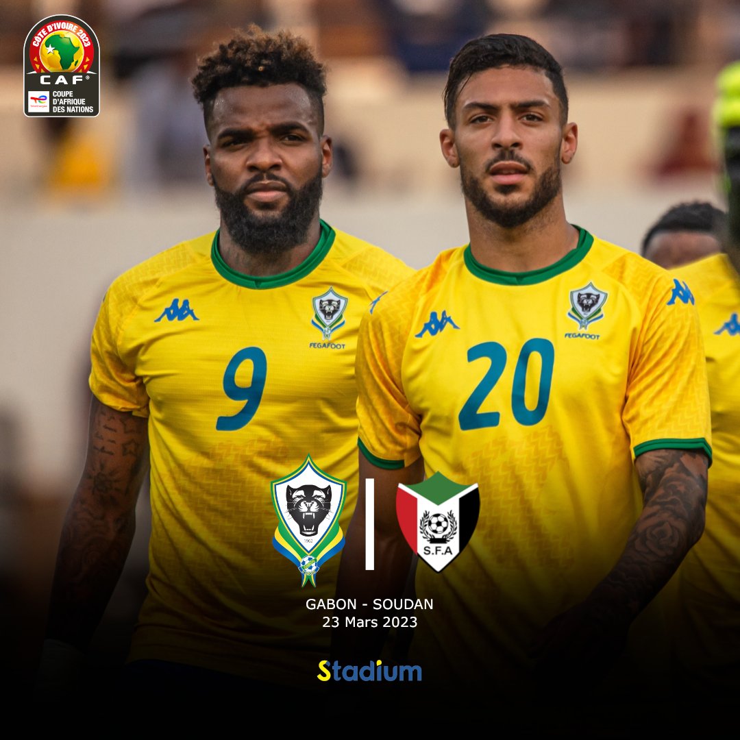 Stadium_ga's tweet photo. #StadiumBigGame | C'est jour de match pour les #Panthères du #Gabon !

🏆 | 3e journée Élim CAN 2023/ Groupe I
⚽️ | GABON🇬🇦🆚️🇸🇩Soudan
🏟 | Stade de Franceville(Franceville)
⌚️ | 20h00🇬🇦 /  19h00 GMT
📺 | ?
📱 | #GABSUD 

Allez les Panthères 💪✌️ !!!

#Stadium_ga https://t.co/wSfKTs8gRg