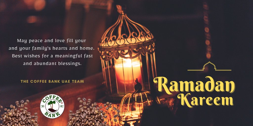 May peace and love fill your and your family's hearts and home. Best wishes for a meaningful fast and abundant blessings. #CoffeeBankME #RamadanKareem2023