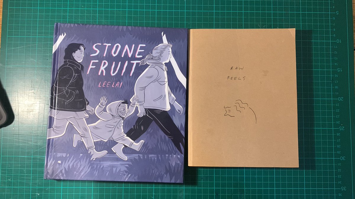 My standout two favourite Aussie graphic novels (out of many loved books by standout human beans) are Stone Fruit by Lee Lai (published by <a href="/fantagraphics/">Fantagraphics</a> in the US) and Raw Feels by @leonlytimes, self pub’d but can be located digitally through <a href="/SparePartsPress/">Spare Parts</a>