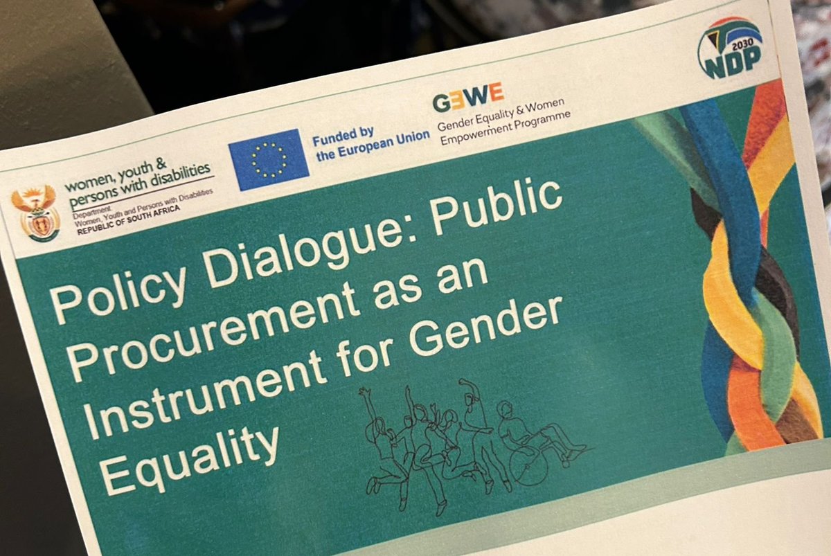 EUinSA's tweet photo. Today @euinsa Amb. @SandraKramerEU joins @DWYPD_ZA H.E Minister Dr. @DlaminiZuma in discussing how public procurement can be a powerful tool for promoting gender equality and women's empowerment. 

#PolicyDialogue #GenderEquality #DWYPD https://t.co/i07n4zl2Tg