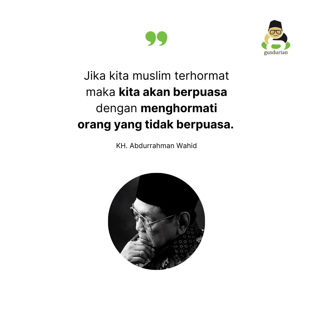 "Gus, apakah di bulan puasa semua warung makan harus tutup?"

Enggak juga. Sebab masih banyak orang di luar sana yang membutuhkan: perempuan haid, keluarga yang tak bisa masak, dll. 

Bukankah salah satu fungsi puasa adalah melatih hawa nafsu, termasuk nafsu makan?

#BedaSetara