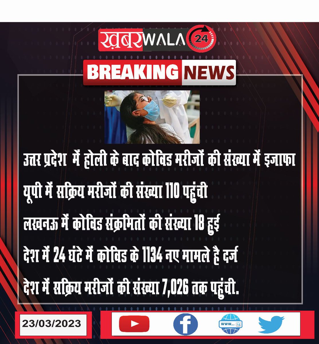 khabarwala24's tweet photo. #Lucknow @lucknow #Covid #health #upcovid #corona @healthdpt @khabarwala24 https://t.co/YCYb762Ldw