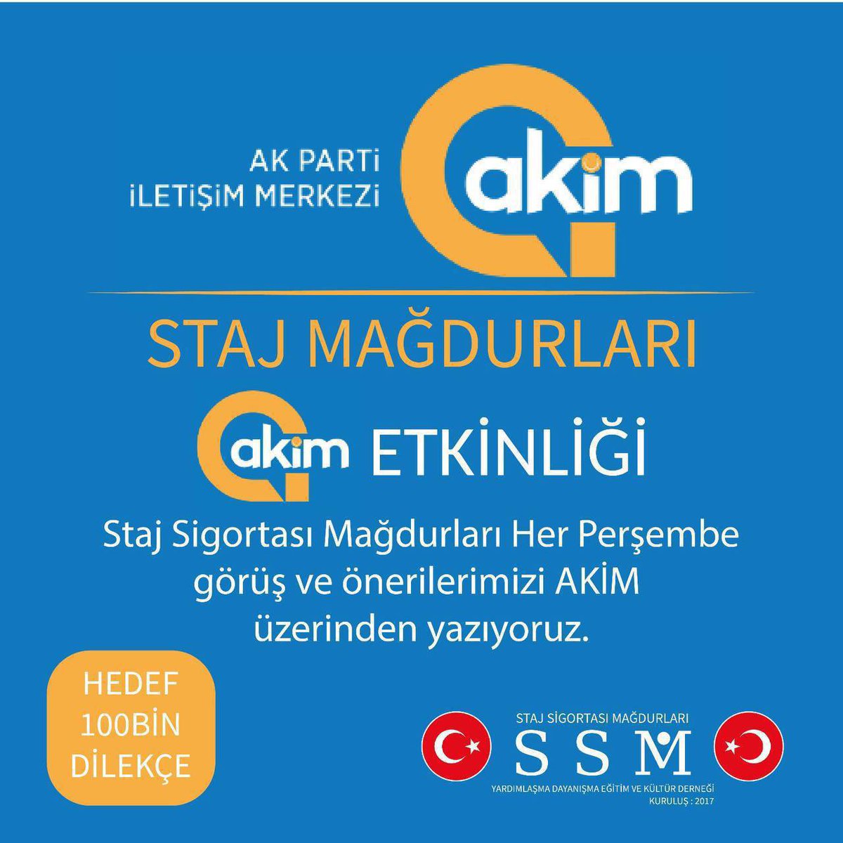 Staj Ssk Başlangıcı Olsun
Staj Talep Değil Hakları 
Haydi arkadaşlar mağduriyetinizi Meclis kapanmadan dile getirme zamanı tekrardan 

#StajTalepDeğilHaktır