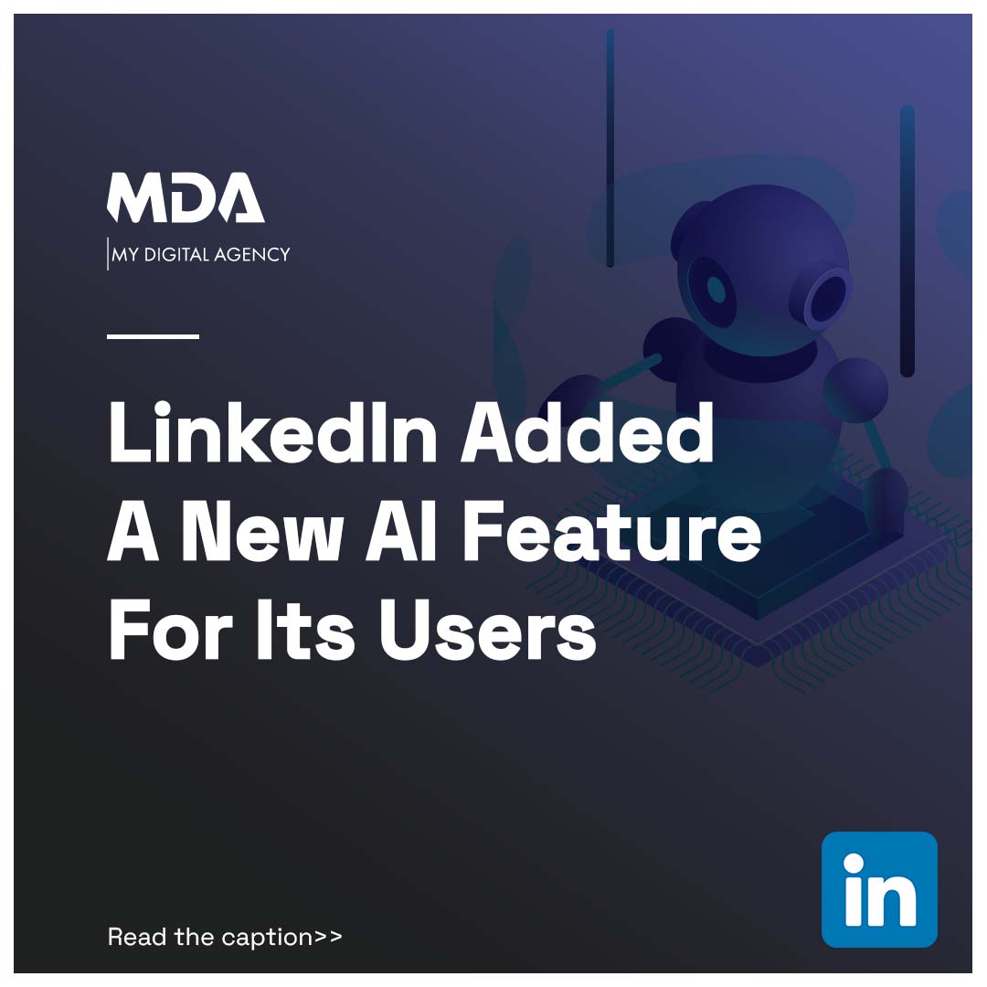 MyDigiAgency's tweet photo. #LinkedIn’s new feature aims to make user profiles more exciting through AI-based job descriptions and new educational-themed opportunities.

#ai #writing #socialmediaupdates #linkedinupdate  #newfeature https://t.co/dOrJJB63g5