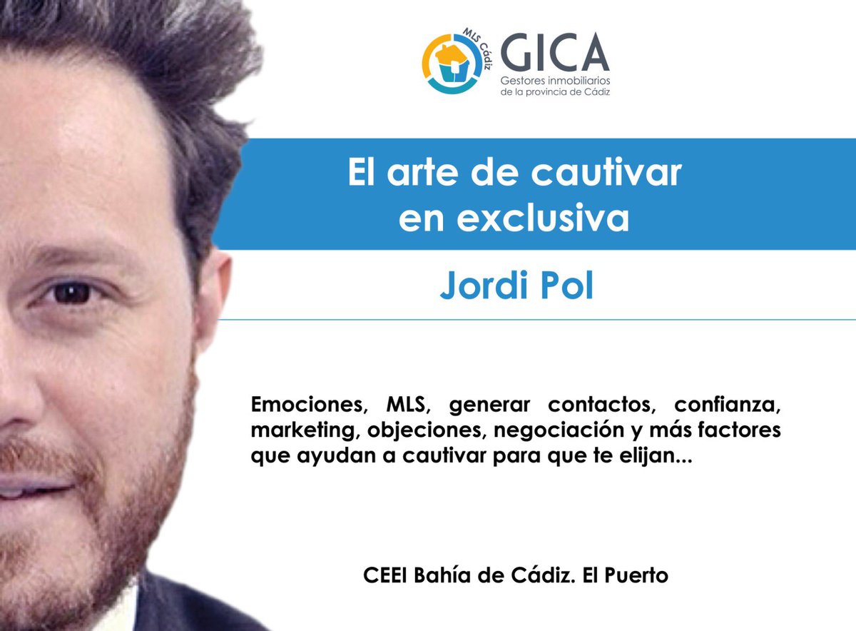 —-
Nos vemos en una semana en #Cádiz para compartir experiencias y conocimiento en <a href="/GicaMLSCadiz/">Gica MLS Cádiz</a> 

¡Qué ganaaaasssss de veros ! 
——
#inmobiliariosconcorazon 
#GICA
