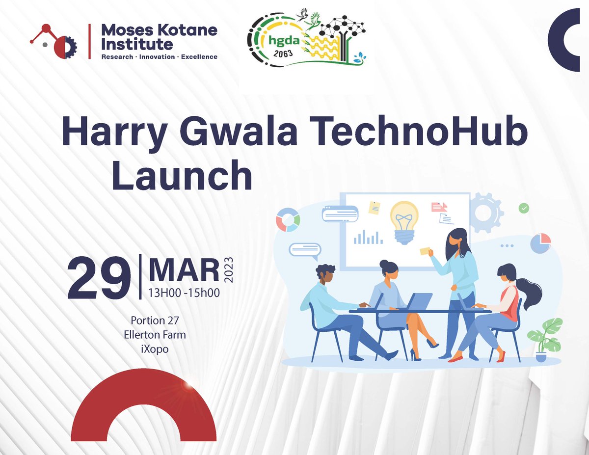 moseskotaneinst's tweet photo. Harry Gwala TechnoHub Launch!!!
The Moses Kotane Institute invites Harry Gwala District Municipality Community, Stakeholders, Scholars, and Entrepreneurs to attend Harry Gwala TechnoHub Centre Launch to be held at Ixopo.
RSVP: nandipha.khoza@hgda.co.za
#MKI
#digitalcenter
#hgda https://t.co/E68GlObbZJ