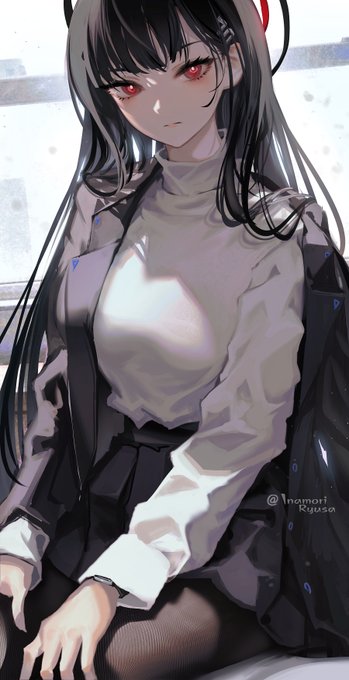 「黒髪 タートルネックセーター」のTwitter画像/イラスト(人気順)