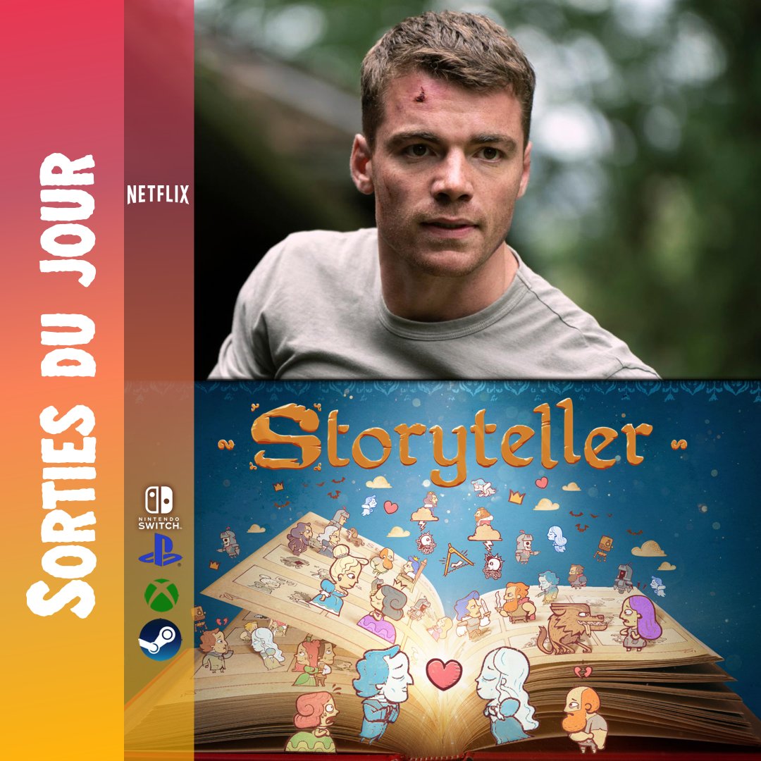 Resto_Geek's tweet photo. Sorties du jour :
- Night Agent sur #Netflix
- Storyteller sur #PC et #NintendoSwitch 
#Restogeek #Sortiesseries #Sortiesjeuxvideo #jv #jeuxvideo #NightAgent #Storyteller https://t.co/433Y9LpcZZ