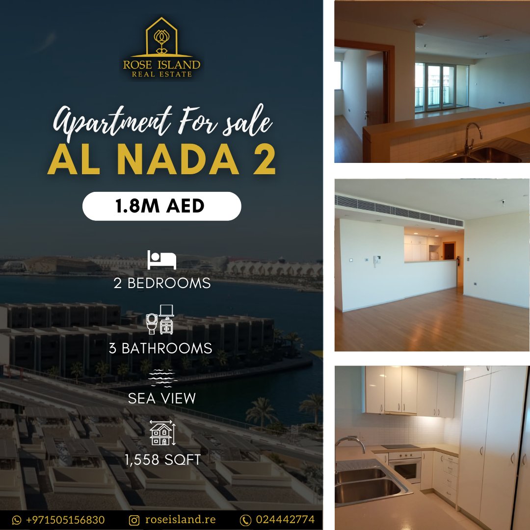 2 bedroom apartment for sale in al nada 2. #alrahabeach #almuneera #alnada2 #realestate #realtor #realty #forsale #booknow #trending #newlisting #justlisted