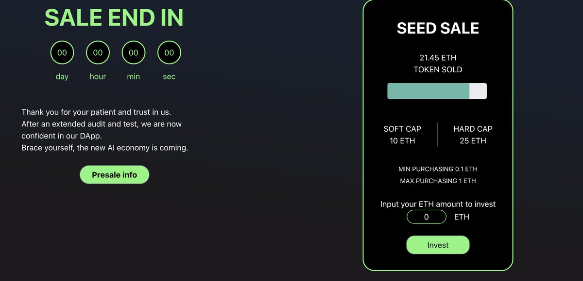 Athena_arbitrum's tweet photo. ✅ Seed sale done 
✅ 21.45 ETH raised 🔥

🚀BETA is Launching soon
🚀VC and collaboration annoucement soon

🔥Presales starting in a week

$ATH will make a dent on AI economy with blockchain by democratizing AIs to everyone

Follow us on
🎯https://t.co/OKhBxvsoFC
#Arbitrum https://t.co/FpGFMRVmf7