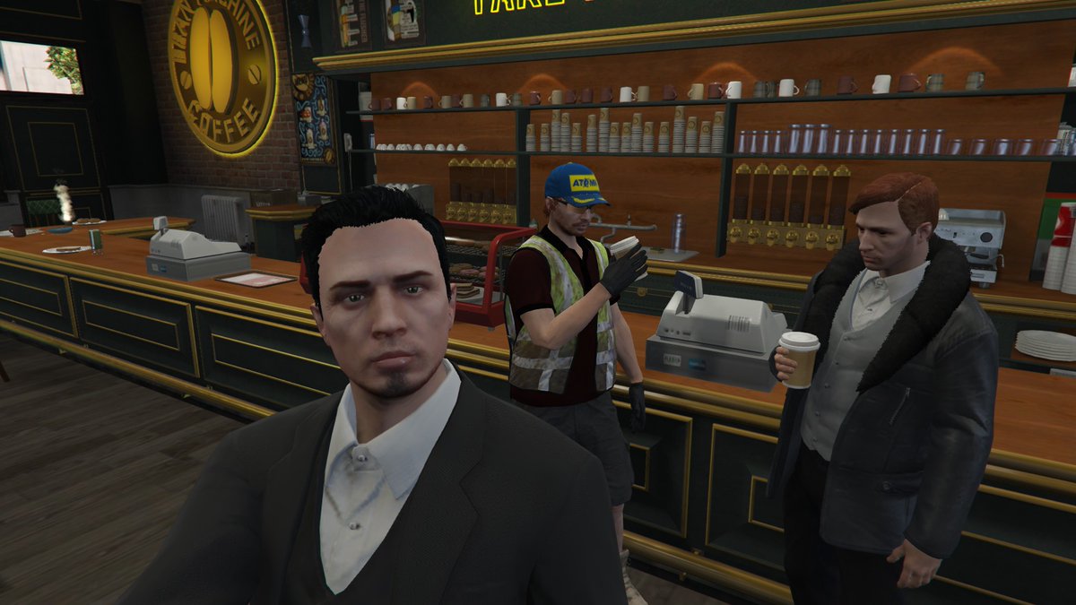 PHOENIXRPSERVER's tweet photo. Just enjoying the company of others and great coffee! Come fly into Phoenix City and begin your story!  #PhoenixRP #GTA #GTARP #Rp #coffee 
@R3ztone @LociitX @MacHawkDown https://t.co/NpEjs1gb5S
