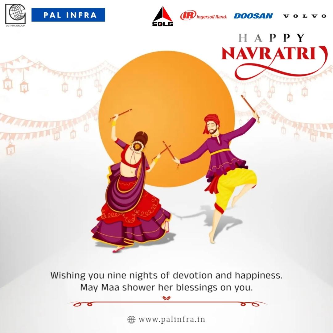 Wishing you nine nights of devotion and happiness. 
May Maa shower her blessings on you.
.
.
.
.
#HappyNavratri #luthragroup #palinfrace #volvoce #sdlg #excavator #mobilindia #construction #doosanequipment