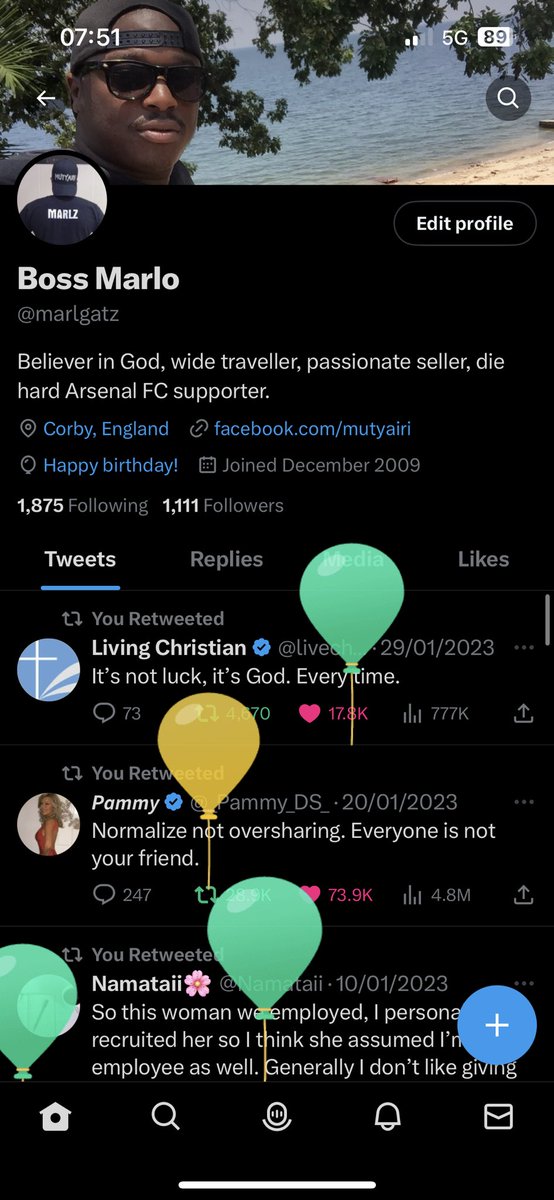 marlgatz's tweet photo. The balloons are mine today!🎉🎉 https://t.co/STA9YjhTTU