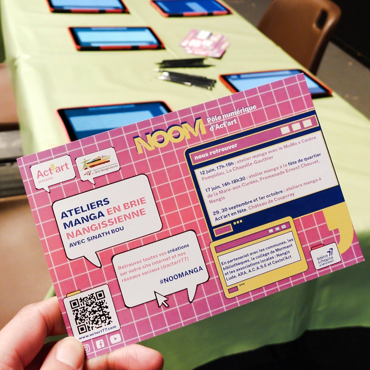 J'ai le plaisir de vous partager un nouveau projet d'atelier manga en collaboration avec <a href="/Actart77/">Act'art 77</a>
Co-élaboration d’actions, rencontre de la passion des enfants/ados, de leurs curiosités, tout en valorisant et développant leurs savoir-faire à travers les outils numériques.