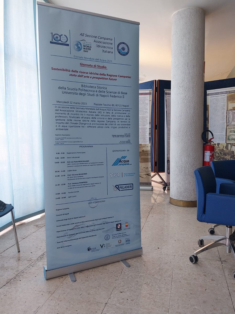 PhusicosU's tweet photo. #WorldWaterDay2023  at @UninaIT hosted by @PhusicosU and Associazione Idrotecnica Italiana. A vivid moment of discussion and cooperation for the environmental and effective management of water resources. @phusicos outcomes help support suitable solutions!
#WorldWaterDay https://t.co/XlE5WzVfh3
