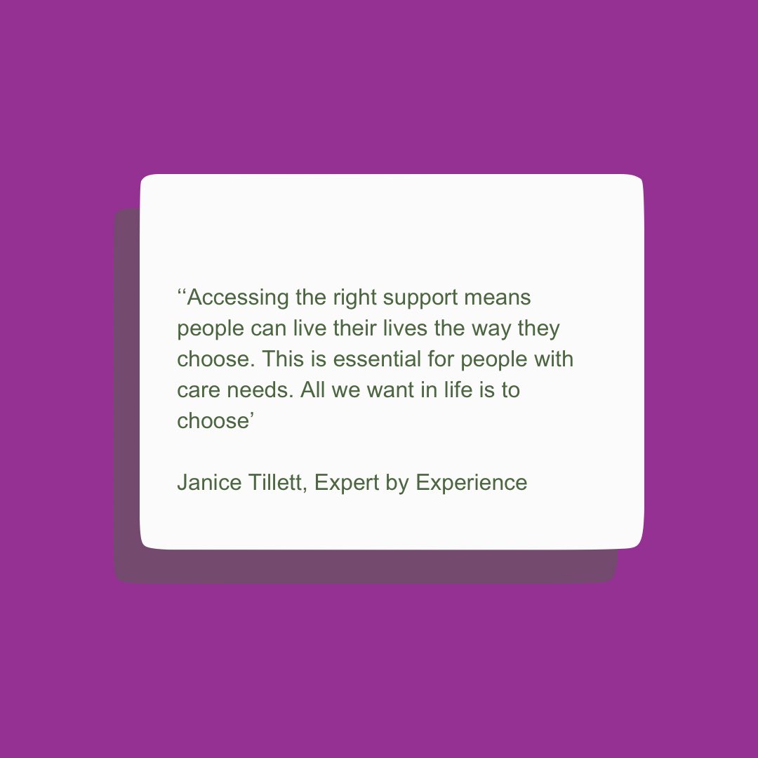 'Accessing the right support means people can live their lives the way they choose.' Janice's impactful contributions at @UKCareWeek 👇