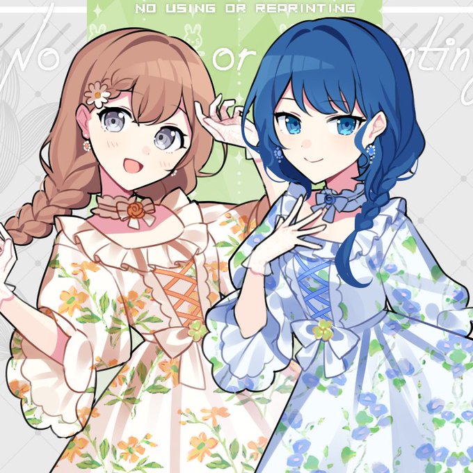 「2girls matching outfit」 illustration images(Latest)