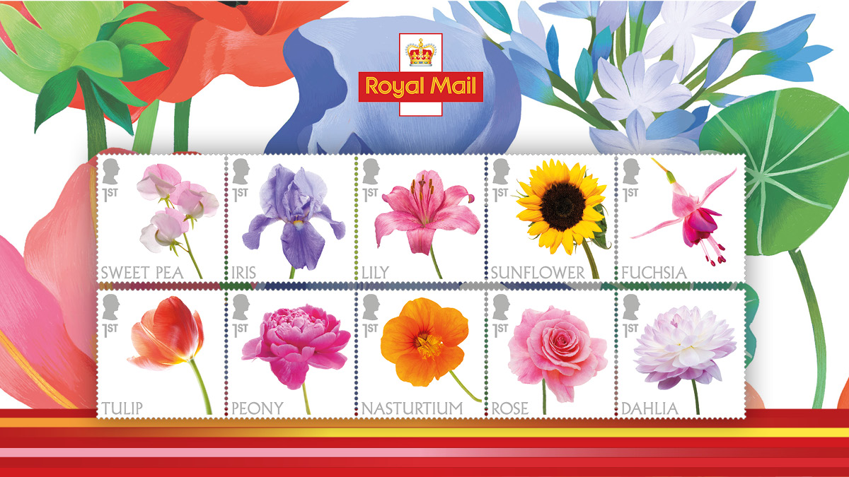 RoyalMail's tweet photo. Our Flowers Stamps are out in full bloom from today >> https://t.co/rEOp0hEUHW

Celebrating the best of British flora, these beautiful stamps are the first to feature the silhouette of His Majesty King Charles III 🌸 🌷 https://t.co/uiRfSu4hiO