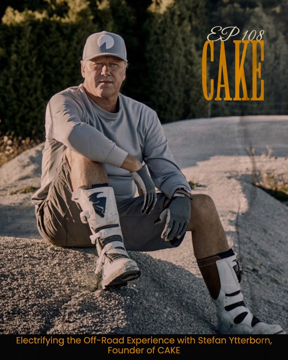 RideBoundlessco's tweet photo. 🔋🏍️ Meet Stefan Ytterborn, founder of POC &amp; electric off-road motorcycle company CAKE! Dive into his journey &amp; vision for a sustainable, thrilling riding experience. Don't miss his insights from our recent Ride Boundless podcast episode! https://t.co/S4DEbgNKcJ