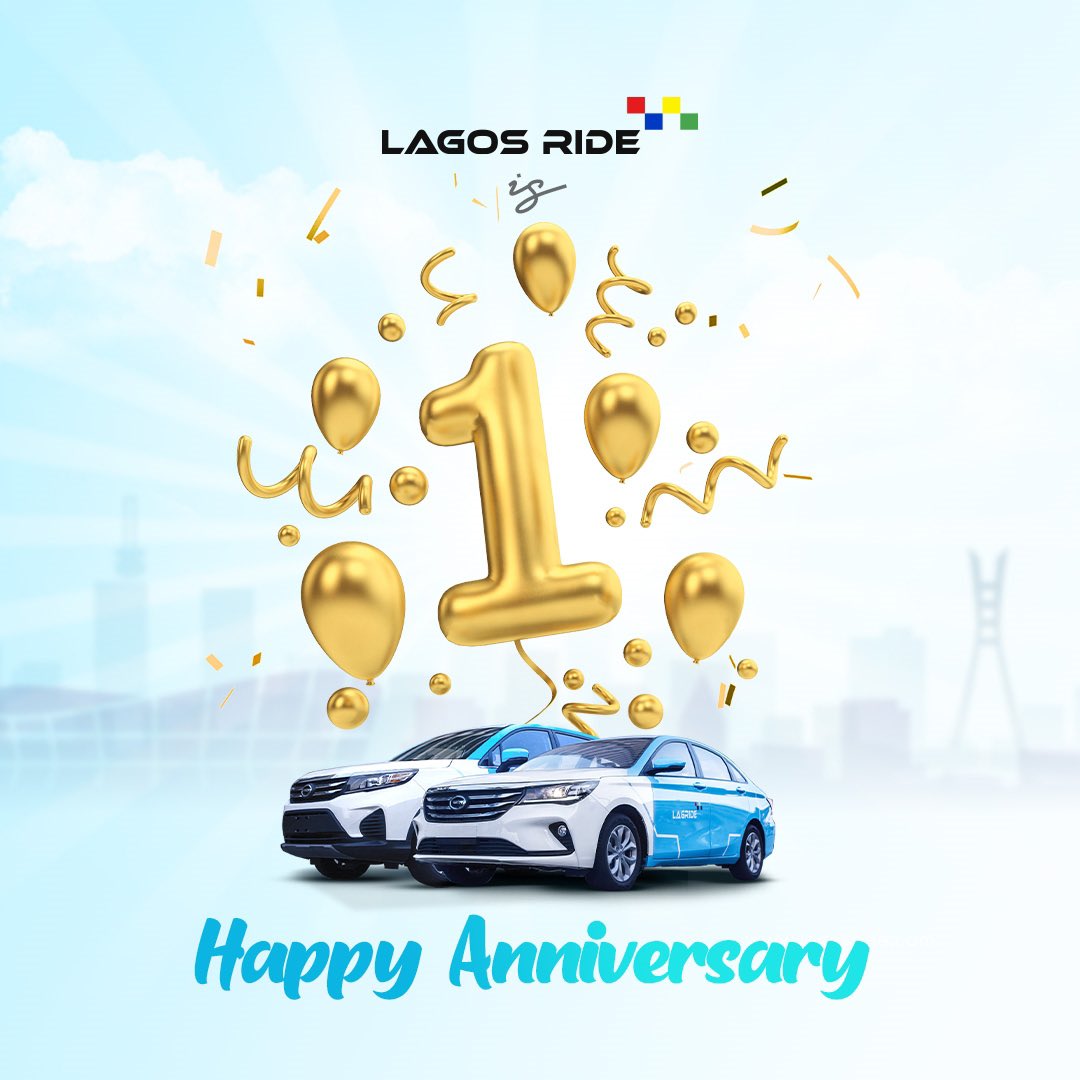 LagrideNigeria's tweet photo. It's been a year since we started this journey of making mobility in Lagos conducive, affordable, and convenient through our ride hailing service. 

We're incredibly grateful for all the support we have received from our riders, drivers, partners, and the community at large. https://t.co/ISY5UR84Pq