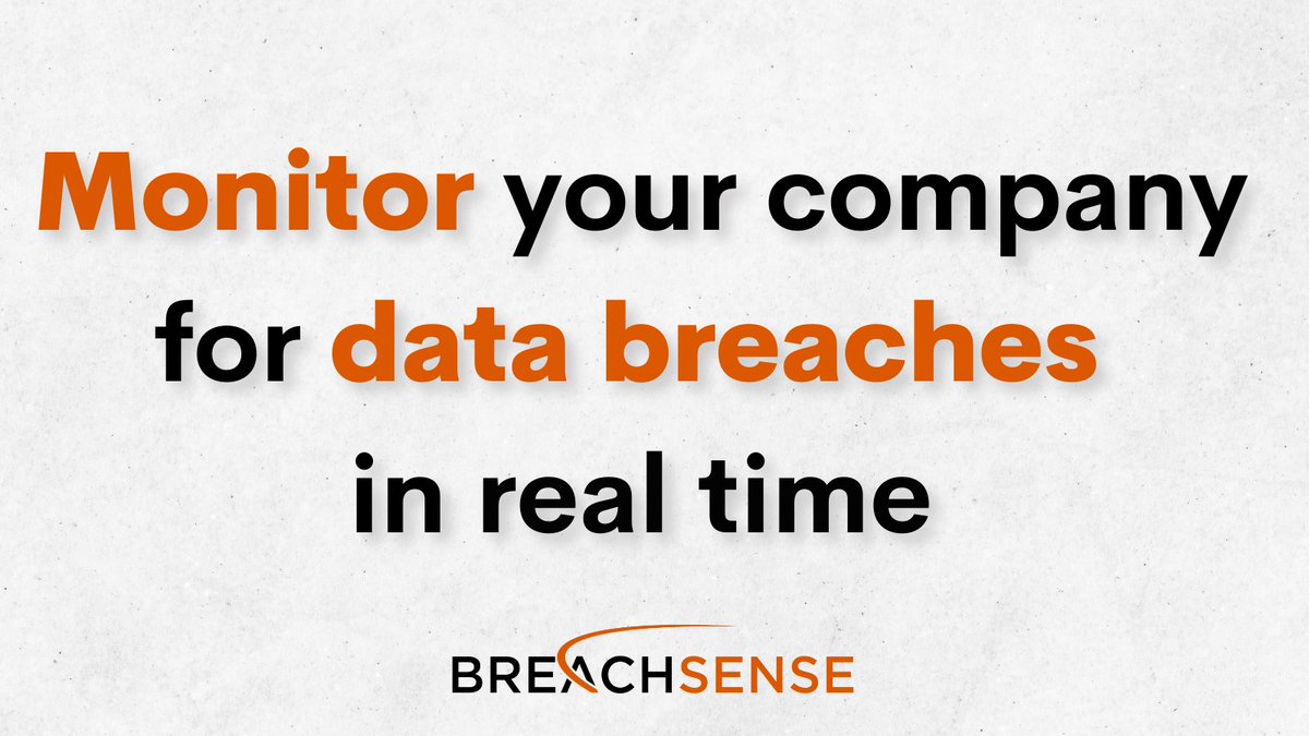 Breachsense continuously monitors the open, deep and #darkweb to uncover data leaks related to your organization. 

Know whenever a #databreach occurs within your organization and react timely to prevent potential cyberattacks!

Book a demo today 👉 breachsense.io/book-demo