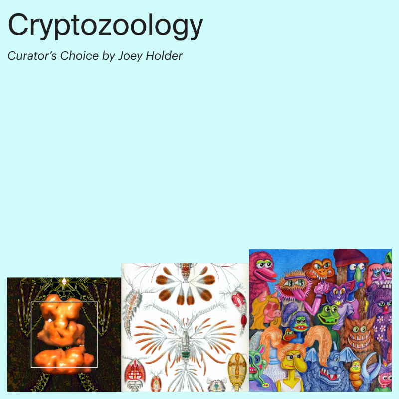thecurated_app's tweet photo. “Cryptozoology” is a Curator’s Choice by Joey Holder, @joeyeholder. Joey is the Director of @spurworld and @chaosmagicspace.

#nft #multimediaart #nftartist #nfts #digitalart #nftartgallery #cryptid #thecuratedapp #artcuration #cryptidcore #cryptozoology #nftartwork #nftartwork