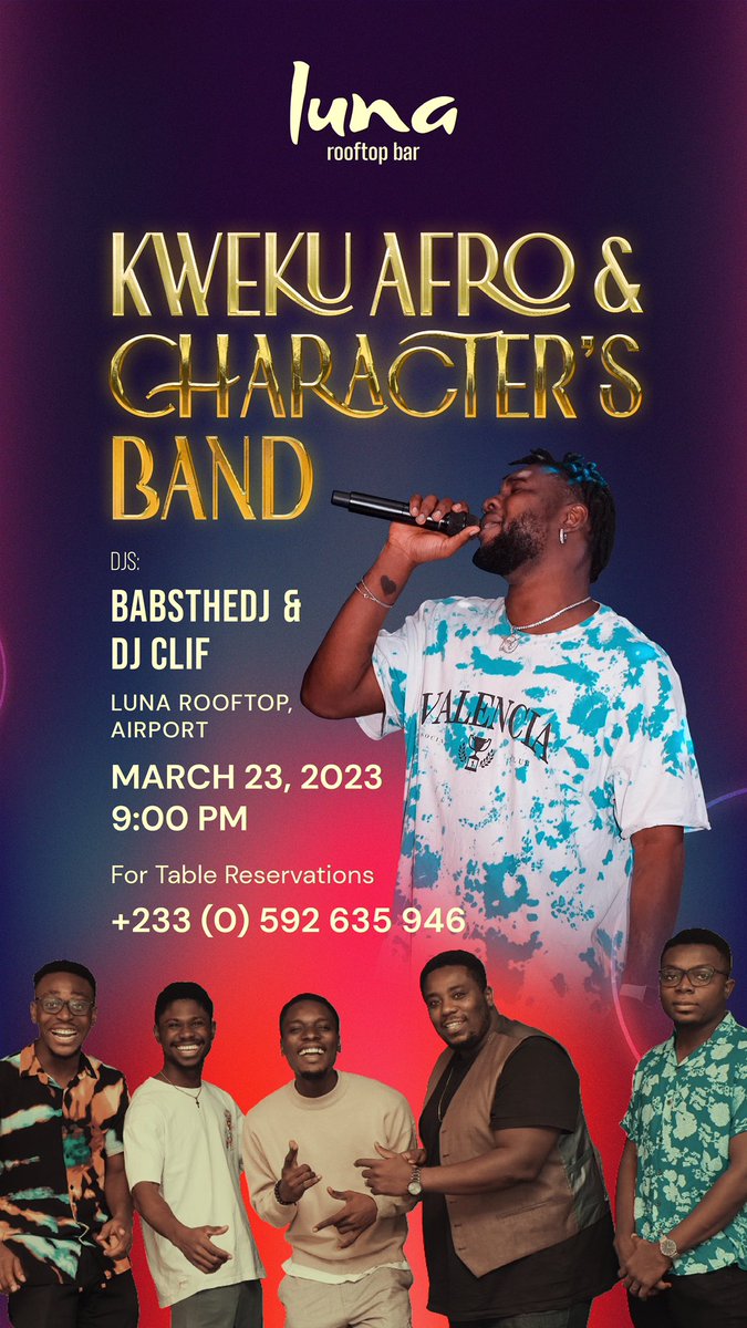 Tonight with the character’s band 🔥🔥