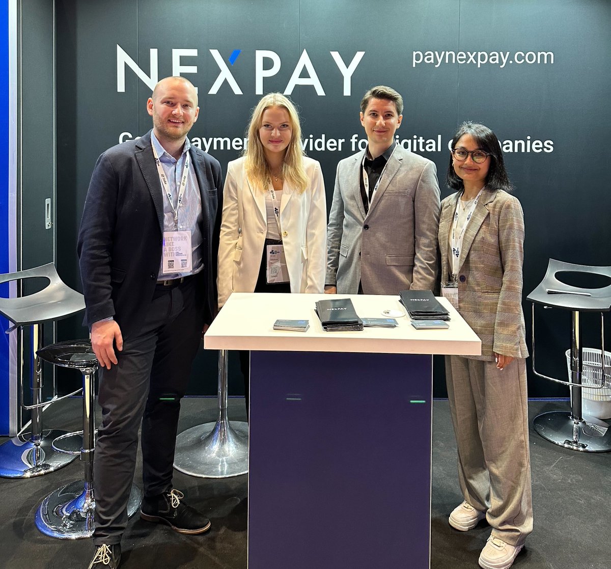 Thank you, Paris! Excellent first day of the <a href="/ParisBlockWeek/">Paris Blockchain Week</a>  Summit - lots of new connections and catching up with our existing clients. 
(1/2)

#Nexpay #fintech #digital #payments #banking #finserv #conference #paris #pbws2023